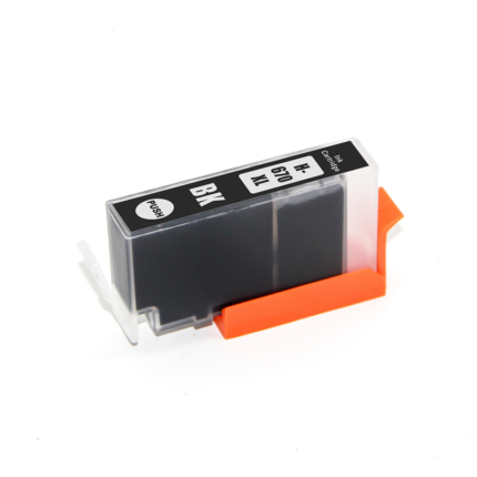Cartucho de tinta HP 670xl negro compatible
