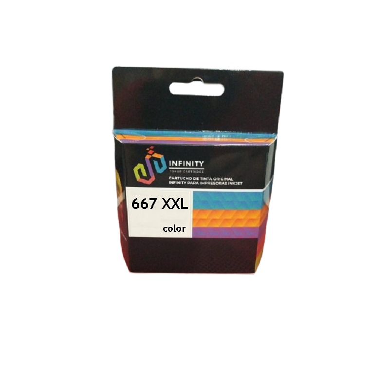 hp 667c Cartucho de tinta 667 XL color Infinity - Imagen 1